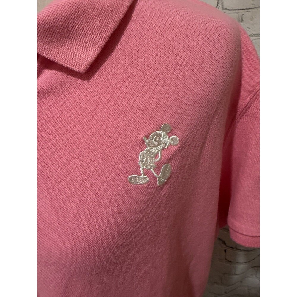 Disney Parks Walt Disney World Mickey Mouse Pink Polo Shirt Plus Size 1X - Picture 2 of 6